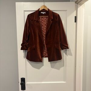 Baltic Born Velvet Blazer in Deep Brown